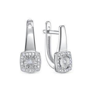 Серьги с 38 бриллиантами из белого золота 143677