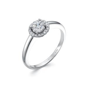 Кольцо с 25 бриллиантами из белого золота 142583