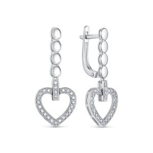 Серьги с 50 бриллиантами 0.35 карат из белого золота 138854