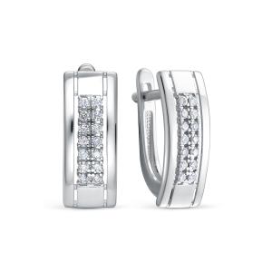 Серьги с 28 бриллиантами 0.196 карат из белого золота 141489 Серьги с 28 бриллиантами 0.196 карат из белого золота 141489