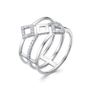 Кольцо с 40 бриллиантами 0.2 карат из белого золота 138369