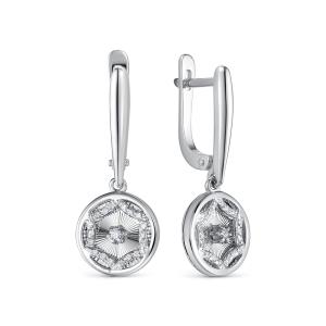 Серьги с 38 бриллиантами из белого золота 137328