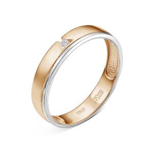 Кольцо с бриллиантом 0.028 карат из красного золота 61802