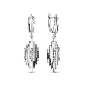 Серьги с бриллиантами из белого золота 99792