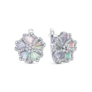 Серьги с 120 бриллиантами из белого золота 148265