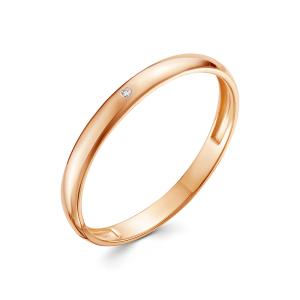 Кольцо с бриллиантом 0.002 карат из красного золота 89997