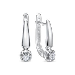 Серьги с бриллиантами 0.123 карат из белого золота 136358