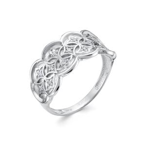 Кольцо с 13 бриллиантами 0.091 карат из белого золота 141975