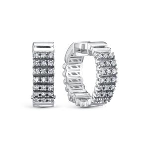 Серьги с 42 бриллиантами 0.294 карат из белого золота 145701