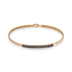 Браслет с 49 коньячными бриллиантами из красного золота 142979