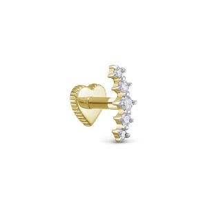 Пирсинг с 5 бриллиантами из лимонного золота 142929