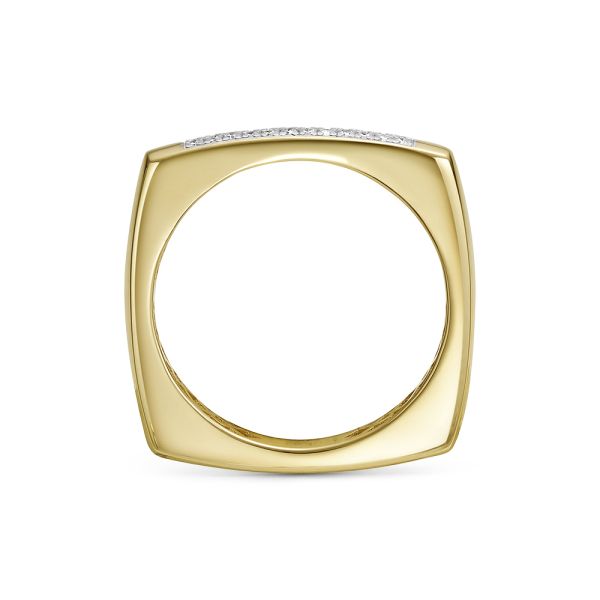 Кольцо с 24 бриллиантами 0.12 карат из лимонного золота 144009