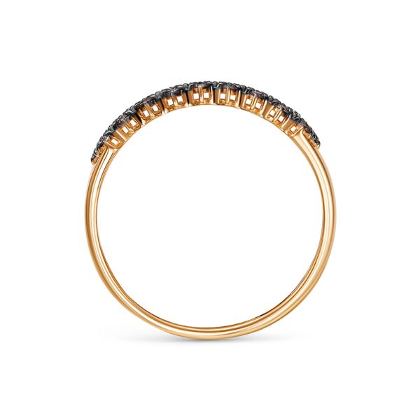 Кольцо с 28 коньячными бриллиантами из красного золота 140960