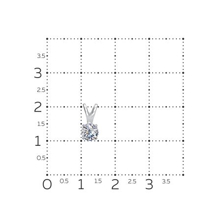 Подвеска с бриллиантом 0.53 карат из белого золота 142892