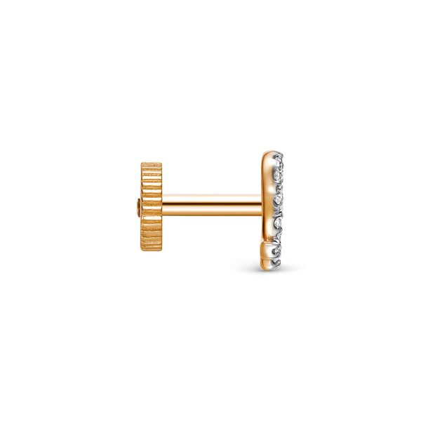 Пирсинг с 12 бриллиантами 0.036 карат из красного золота 142939