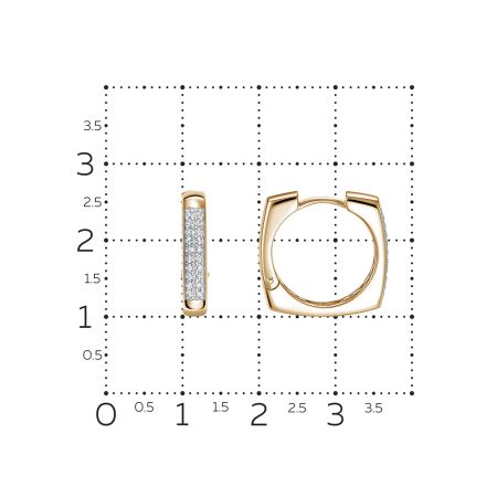 Серьги с 40 бриллиантами 0.2 карат из красного золота 142799