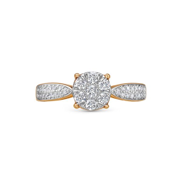 Кольцо с 37 бриллиантами из красного золота 141264 Кольцо с 37 бриллиантами из красного золота 141264