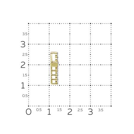 Декоративный крест с 11 бриллиантами 0.353 карат из лимонного золота 79493