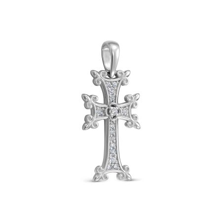 Подвеска с 15 бриллиантами из белого золота 142911