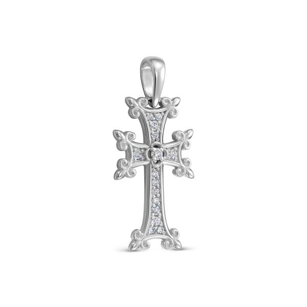Подвеска с 15 бриллиантами из белого золота 142911