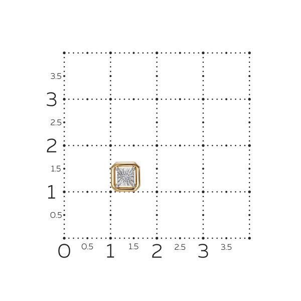 Подвеска с бриллиантом 0.015 карат из красного золота 143703