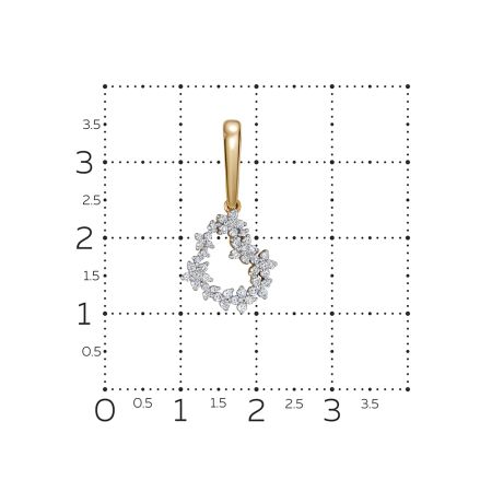Подвеска с 46 бриллиантами из красного золота 138909