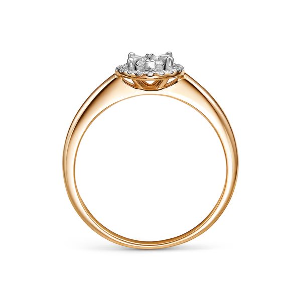 Кольцо с 25 бриллиантами из красного золота 142567