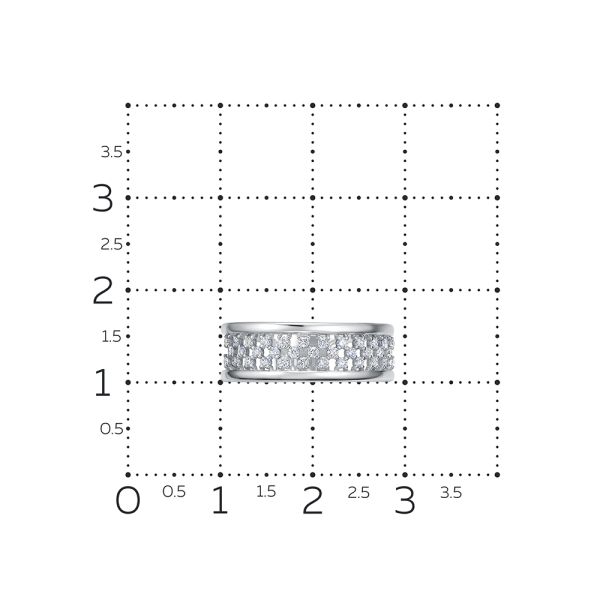 Кольцо с 35 бриллиантами 0.245 карат из белого золота 141056
