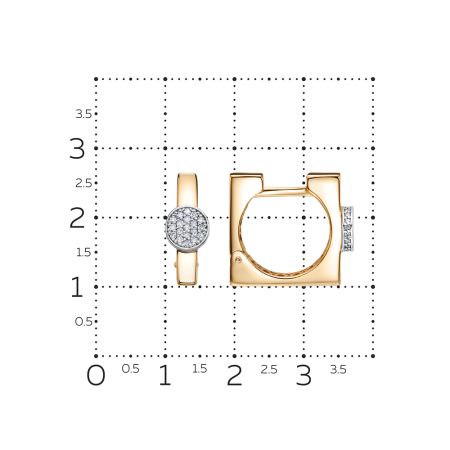 Серьги с 76 бриллиантами из красного золота 140788