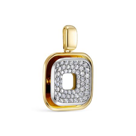 Подвеска с 60 бриллиантами из лимонного золота 137363