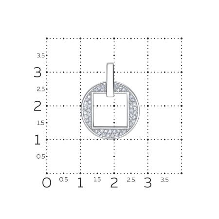Подвеска с 47 бриллиантами из белого золота 141493