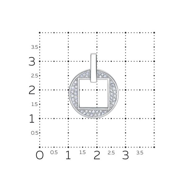 Подвеска с 47 бриллиантами из белого золота 141493