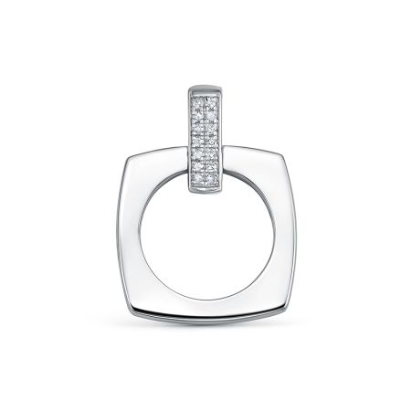 Подвеска с 14 бриллиантами 0.07 карат из белого золота 140834