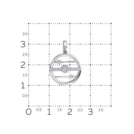 Подвеска с 20 бриллиантами из белого золота 137378