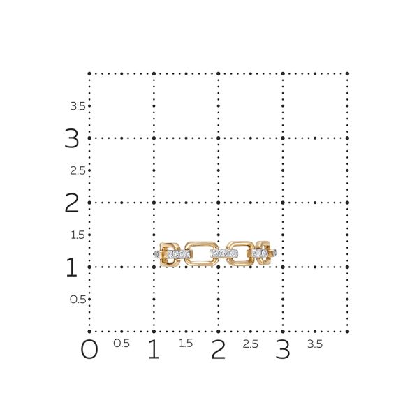 Кольцо с 15 бриллиантами 0.105 карат из красного золота 136813
