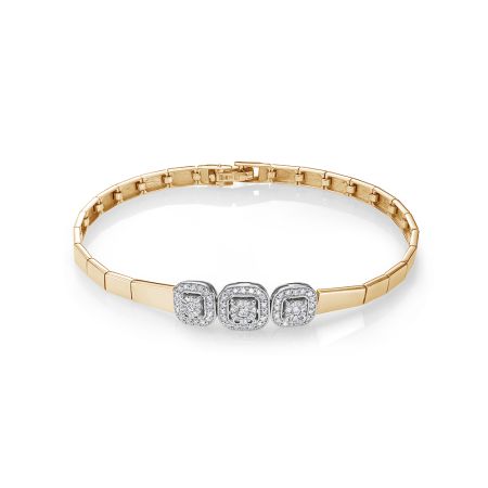 Браслет с 71 бриллиантом из красного золота 139070