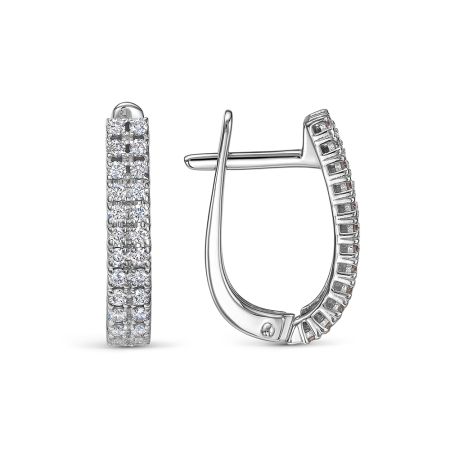 Серьги с 48 бриллиантами 0.336 карат из белого золота 138849