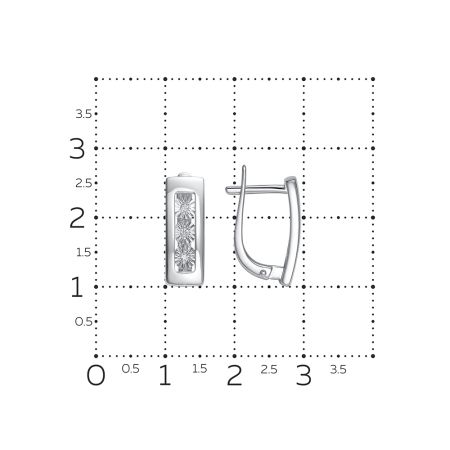 Серьги с 6 бриллиантами 0.042 карат из белого золота 144921