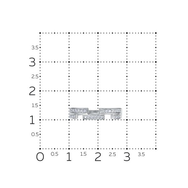 Кольцо с 28 бриллиантами из белого золота 129342