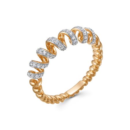 Кольцо с 57 бриллиантами 0.285 карат из красного золота 144537