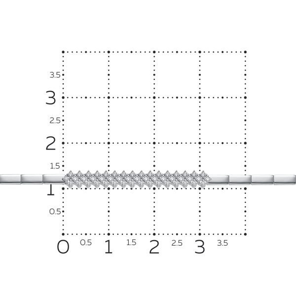 Браслет с 49 бриллиантами 0.343 карат из белого золота 142986