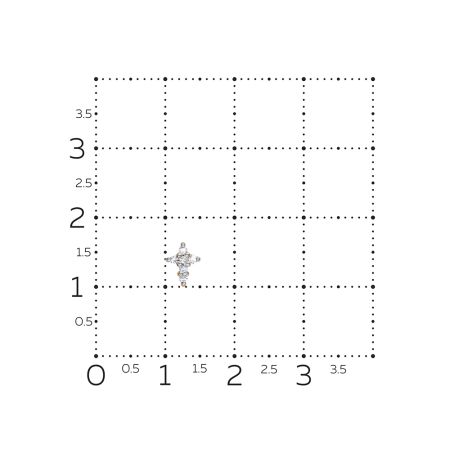 Пирсинг с 6 бриллиантами 0.042 карат из красного золота 146460