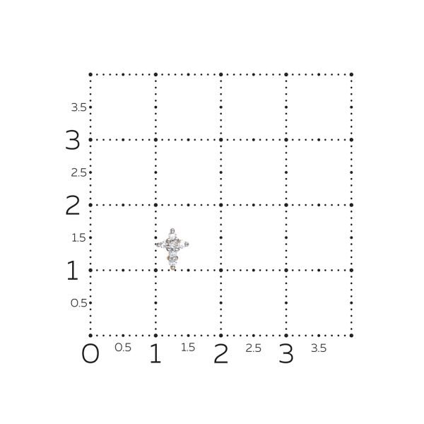 Пирсинг с 6 бриллиантами 0.042 карат из красного золота 146460