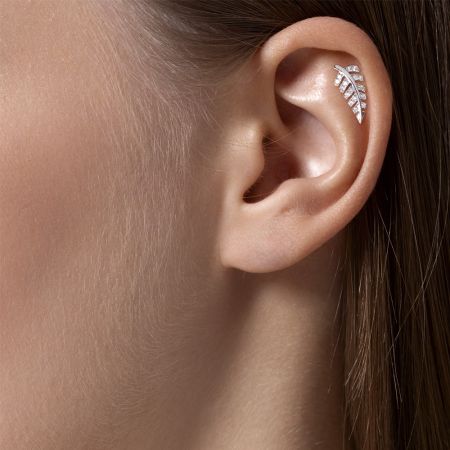 Пирсинг с 16 бриллиантами 0.08 карат из белого золота 141508