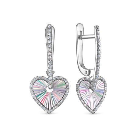 Серьги с 102 бриллиантами из белого золота 144625