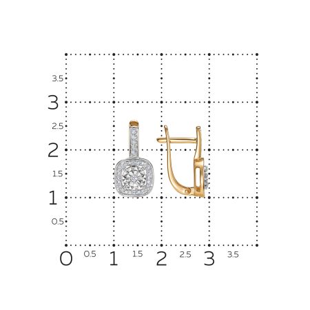 Серьги с 60 бриллиантами из красного золота 146405