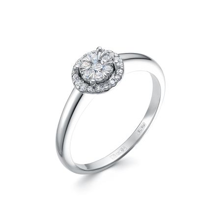 Кольцо с 25 бриллиантами из белого золота 142583