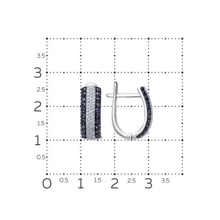 Серьги с 40 сапфирами и 104 бриллиантами из белого золота 129560