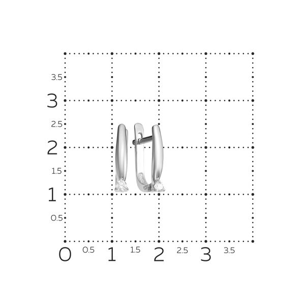 Серьги с бриллиантами 0.089 карат из белого золота 88278