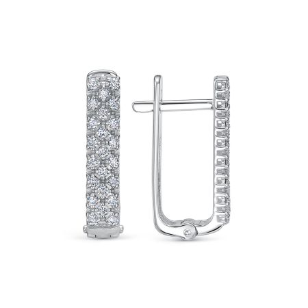 Серьги с 46 бриллиантами 0.322 карат из белого золота 141349